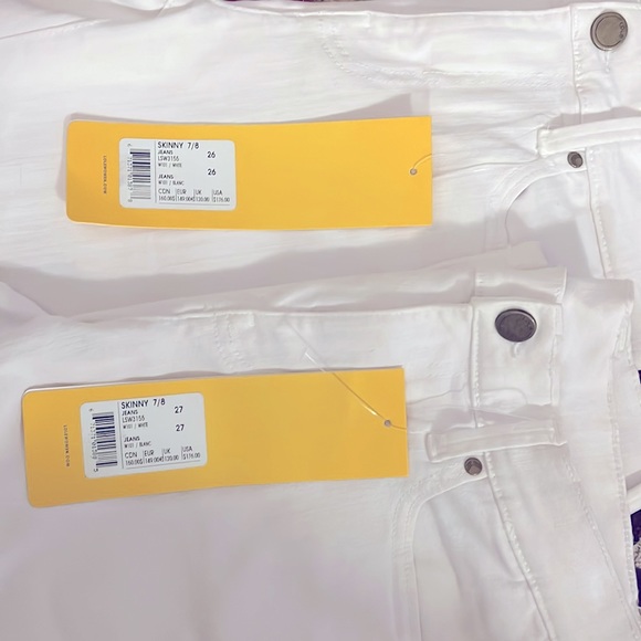 💛HOST PICK 💛LOLË💛 White Stretch Skinny Jeans / NWT / Size 26 - Picture 5 of 6